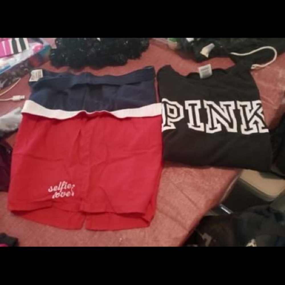 2 pair pink shorts
